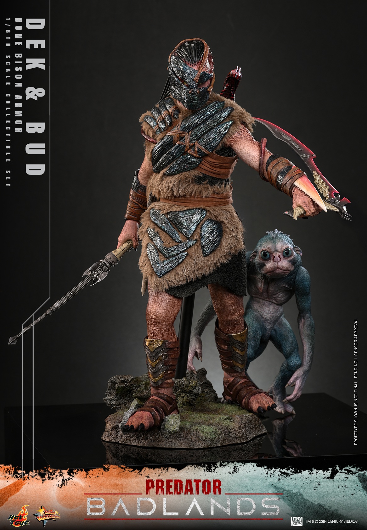 Pre-Order Hot Toys Predator Badlands Dek (Bone Bison Armor) and Bud Sixth Scale Figure Set